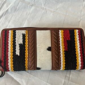 Myra Women’s full size wallet. Myra hairon colorful Leather wallet. NWT